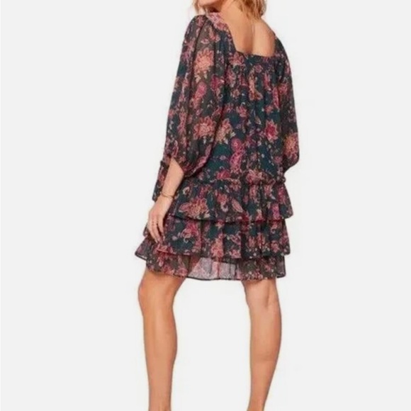 Band of the free Mandy floral long sleeve dress size large color pine berry - Picture 6 of 11